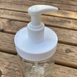 Mason Jar Pump Lid, Black- or White PINT length, Soap Dispenser pump lid